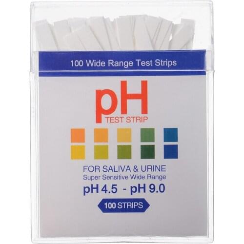 100 Strips PH Test Strip Indicator PH 4.5-9.0 Test Paper For Water Saliva And Urine Laboratory Testing Measuring
