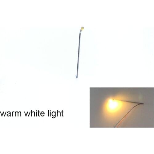 20pcs/lot 1:300 Scale Metal Lamppost Street Warm White Led Light For Scene Train Layout
