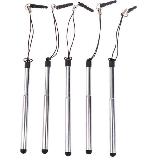 New 5Pcs Retractable Universal Touch Screen Pen Capacitive Stylus Pen For Phone Tablet Retractable Universal Touch Screen Pen