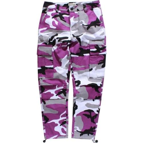 Spring Autumn Men Women Fashion Couple Cargo Pants Camouflage Multi-pocket Safari Style Tactical Trousers Brand Loose Sweatpant