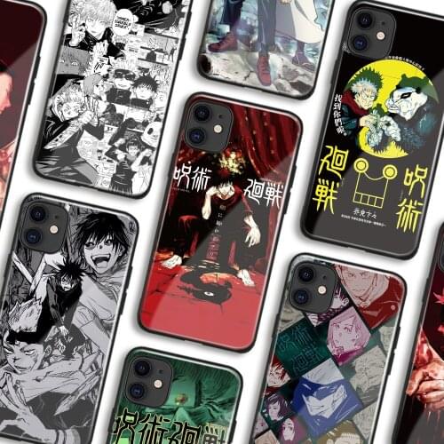 Jujutsu Kaisen Poster Anime Phone Cases For IPhone 11 12 Mini Pro XS Max 6s X XR 6 7 8 Plus SE Manga Soft TPU Glass Cover Shell