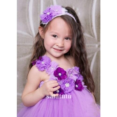 Purple Girls Dress New Year Princess Children Wedding Dress Gown Kids Dresses Birthday Tutu Party Dress Christmas Vestido