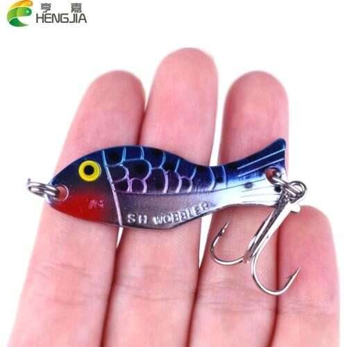 HENGJIA 1pc Isca Artificial 7G Hard Metal Spinner Spoon Sequins Fishing Lures Wobble Jig Pesca Fishing Tackles