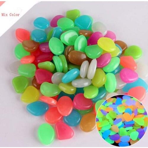5000pcs Luminous Stones Glow in Dark Garden Ornament Road Outdoor Fish Tank Decoration Pebble Rocks Aquarium SN1157