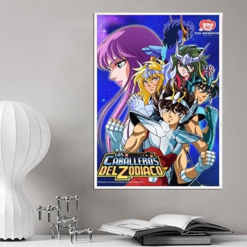 HD Canvas Painting Wall art With Frame Saint Seiya Chronicle Anime Canvas Poster Nordic Home Minimalism Kid Bedroom Decoration