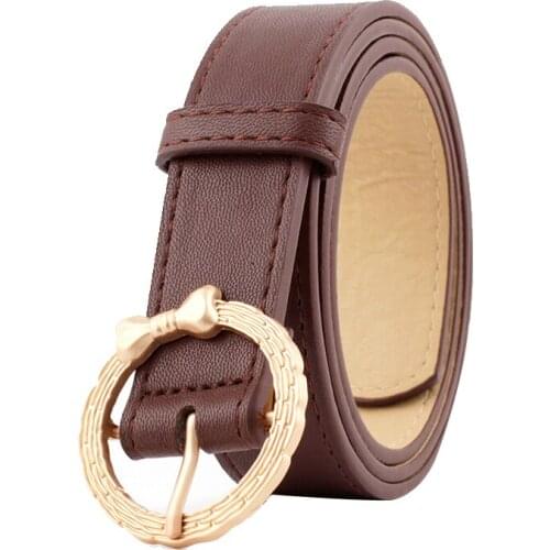 2021 Leather Waist Strap Belt High Quality Women Metal Buckle Belts Ladies Female Belts for Jeans Woman Belts for Dress