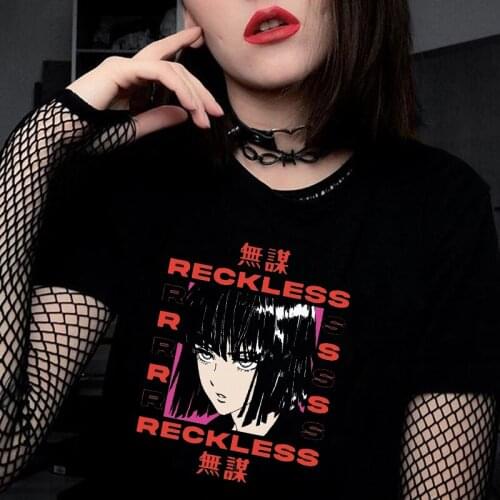 Japanese Style Fashion Anime Cartoon Graphic Tee Kawaii Cute Tumblr Ulzzang Casual Funny Unisex Women T-Shirt Hot Sale