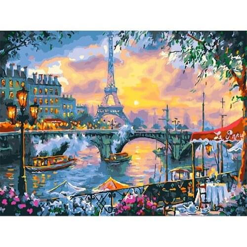 Landscape DIY Cross Stitch 11CT Embroidery Kits Craft Needlework Set Cotton Thread Printed Canvas Home Dropshipping