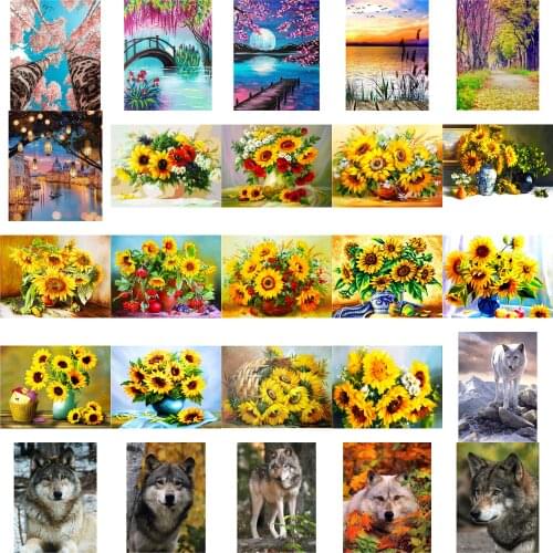 Snowing wolves cross stitch kit people 18ct 14ct 11ct count canvas stitches embroidery DIY handmade needlework