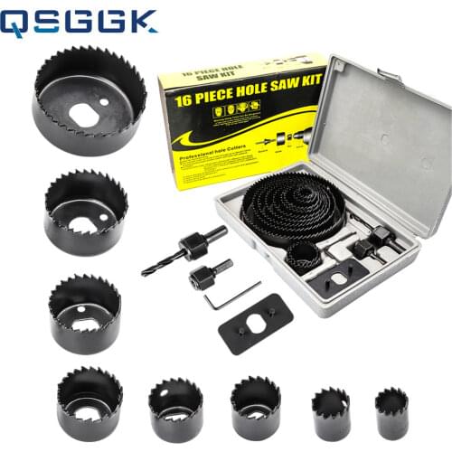 Woodworking Tools Hole Saw Set Drill Bit 19mm-127mm High-Carbon Steel Hole Cutter For Gypsum Ceiling/Wooden Board Perforation