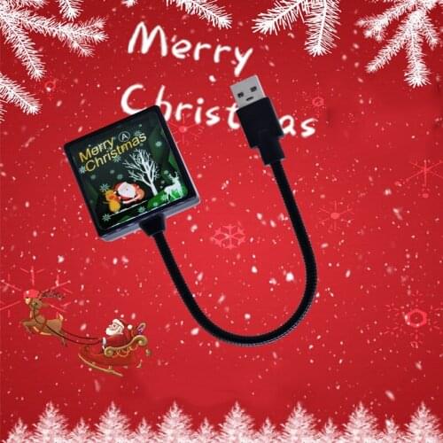 New Christmas Two-color Car Star Light USB Dream Car with Laser Projection Light Car Atmosphere Light