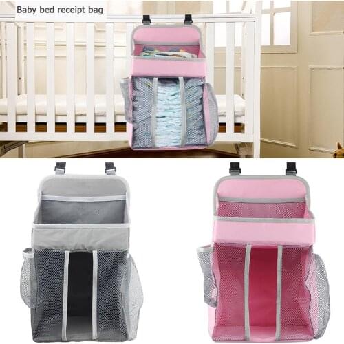 Baby Crib Hanging Storage Bag Diaper Nappy Organizer Cot Bed Organizer Bag Infant Essentials Diaper Caddy Kids Crib Bedding Sets