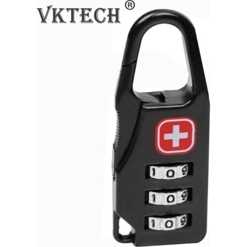 Portable Alloy Mini Lock Padlock Outdoor Travel Luggage Zipper Backpack Handbag Safe Anti-theft Combination Code Number Lock