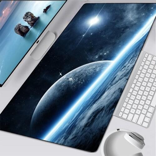 Space galaxy non-skid mouse pad lock edge mousepads gaming mousepad keyboard mouse pad laptop mouse pads office desk carpet mat