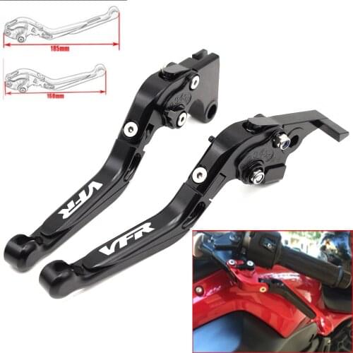 Motorcycle CNC Adjustable Foldable brake Clutch Levers for Honda VFR800X 2011 2012 2013 with Logo (VFR)