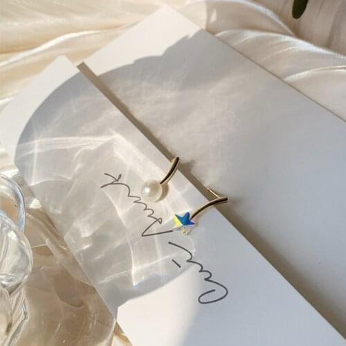 S925 Needle European and American fan simple fashion new style earrings temperament all take metal studs Female