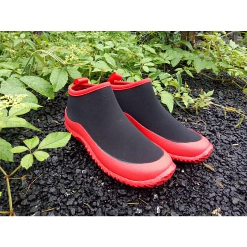 Unisex Garden Rain Shoes Non-slip Waterproof Rubber Rain Boots Slip On Resistance Car Wash Waterproof Shoes Neoprene Size 35-46