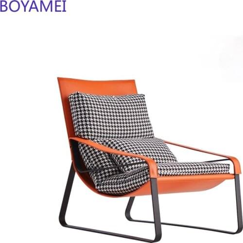Light luxury leisure chair family reclining lattice chair minimalist creative armchair single chair sofa chair