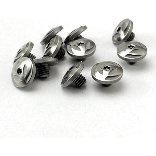 Titanium Alloy Folding Knife Screws CNC Engraving Shank Spindle Screws DIY Folding Knife Accessories T8 Torx Screws 2pcs