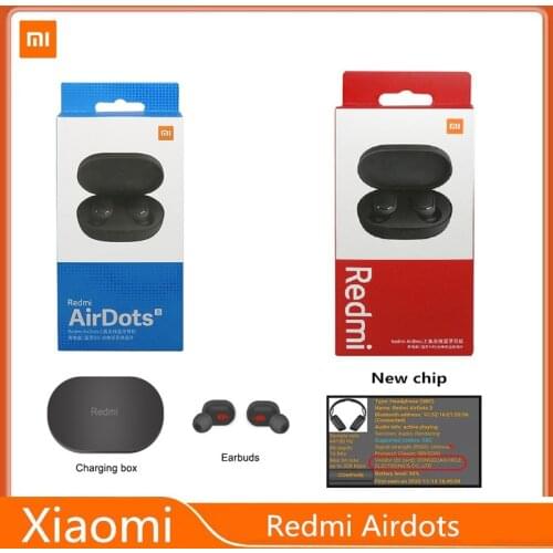Xiaomi Redmi AirDots 2 TWS Wireless Bluetooth Headset Original Redmi Airdots S Mi True Wireless Earbuds in-Ear Stereo Subwoofer