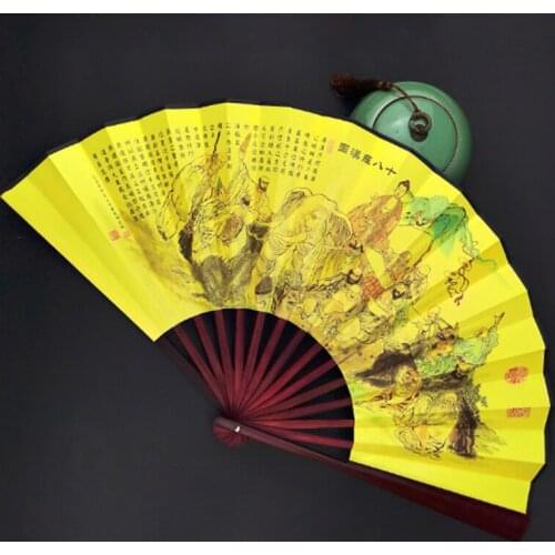 1pcs Chinese Style Bamboo Vintage Hand Fan Folding Fans Dance Wedding Party Favor Decoration For Boy Gifts