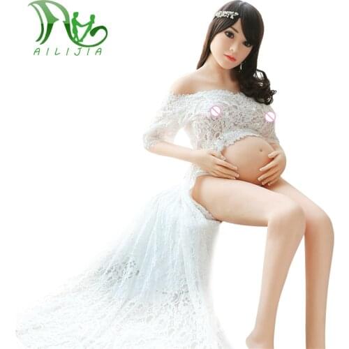 158cm Ailijia Pregnant Sex Doll Real Silicone Doll Realistics Big Breast Love Doll For Man Alive Toys