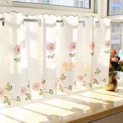 2019 New classical classic flower curtain window screening customize finished products pink tulle curtain
