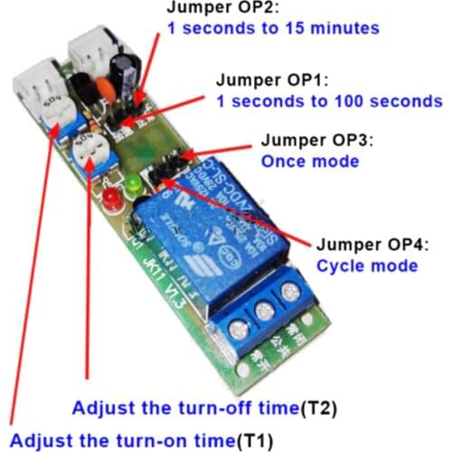 DC 5/12/24V Infinite Cycle Delay Timing Timer Relay ON OFF Switch Loop Module Time