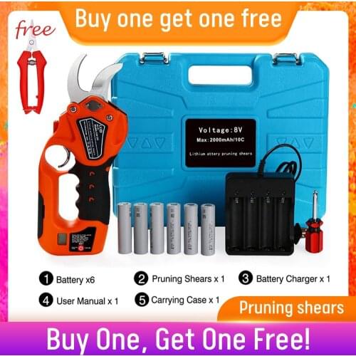 8V Wireless Trimmer with 6 Lithium Ion Pruning High-efficiency Tree Bonsai Trimming Electric Garden Branch Trimmer Pruning Tool