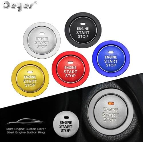 Car Start Stop Engine Ignition Push Button Ring Cover For Subaru Forester Outback Lexus Toyota Styling Sticker Accessories