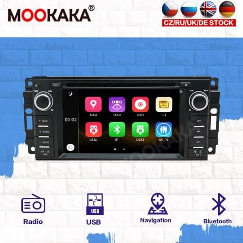 Car Radio GPS Navigation For Jeep Wrangler Multimedia Player Autoradio 1DIN Headunit Auto Audio Stereo Support Carplay