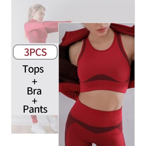 Seamless Leggings Women Fitness Sport Crop Top Gym Clothing leggins mujer Yoga Pants Sports Bra Tights Gym Set Legging Femme