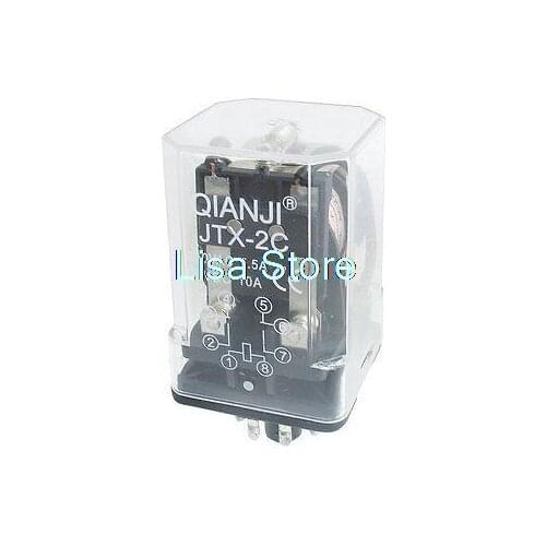 AC 220V Coil Electromagnetic Relay 8 Pins DPDT 2 NO 2 NC JTX-2C