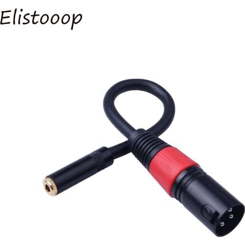 Elistooop Microphone Extension Cable 3.5mm 1/8inch TRS female to XLR 3Pin male Audio Cable Wire Cord