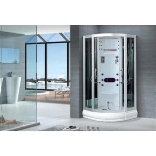 800X800X2150mm Sector-Shaped Bathroom Steam Shower Enclosure Computer Control Wet Sauna Room 7061A