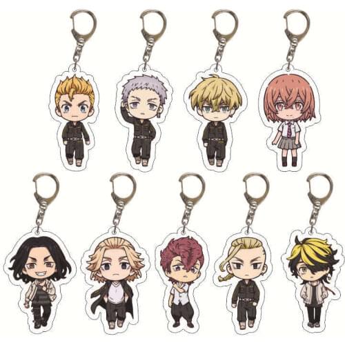 Hot Anime Tokyo Revengers Acrylic Keychain Draken Chifuyu Pendant Keyring Jewelry Collections
