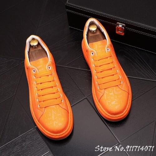 2021 Classic Men Sneakers Thick Bottom Casual Shoes Non-Slip White Green Orange Fluorescence Youth Outdoor Breathable Footwear