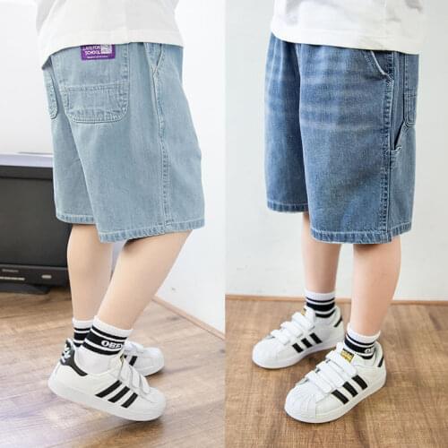 Summer Boys and Girls Solid Pants Trousers Children Casual pants overalls shorts Jeans Shorts Pant Kids pants overalls 4-14 Y