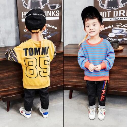 Hot-selling Baby Boys Clothing Set Kids Clothing Sets Long Sleeve T-shirts and jeans Childrens Sports Suit Boys Clothes 2-6year