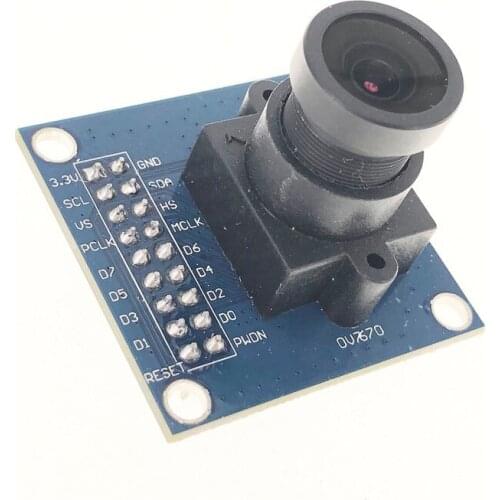 Cuiisw OV7670 camera module Supports VGA CIF auto exposure control display active size 640X480 for arduino Module