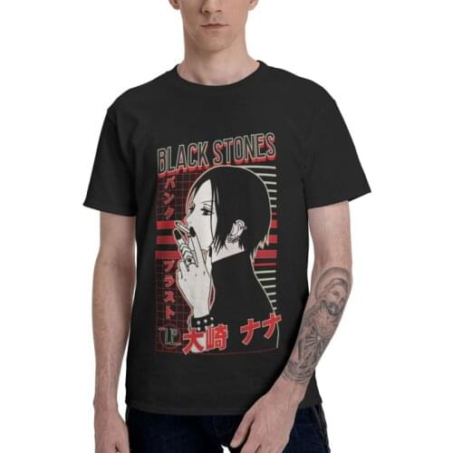 Harajuku Nana Osaki T Shirt Mens 100% Cotton Printing T-shirt Novelty Tshirt Short Sleeve Japanese Anime Manga Tee Tops Gift