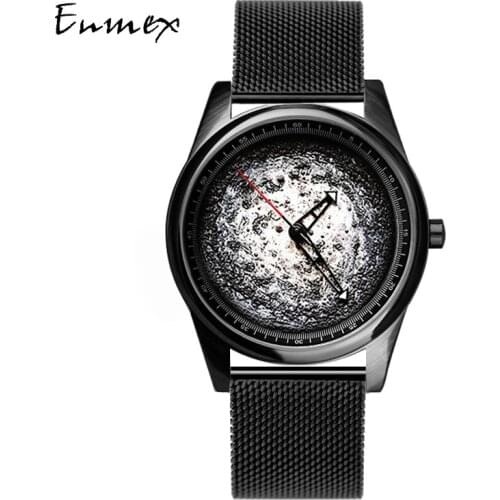 Enmex Individualization special design wristwatch from the star creative design neutral steel fashion quartz clock men watch