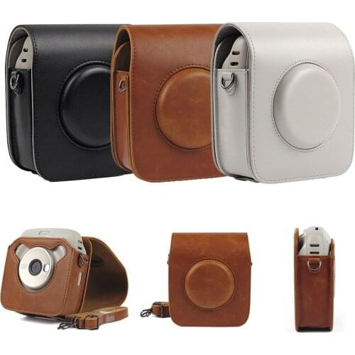 For Fujifilm Instax Square SQ10/20 Camera Case Shoulder Bag PU Leather Case Cover Protective Pouch with Shoulder Strap
