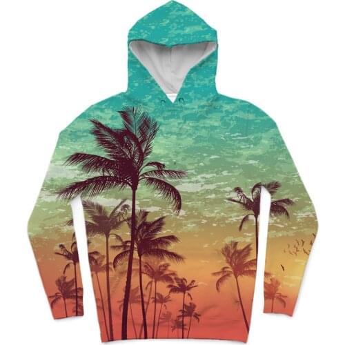 REAL American SIZE High Quality Beach Cali Vibes Sublimation Printing Plus Size Hoodies
