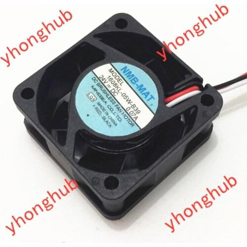 NMB-MAT 1608KL-05W-B39 LQ3 Server Cooling Fan DC 24V 0.07A 40x40x20mm 3-wire