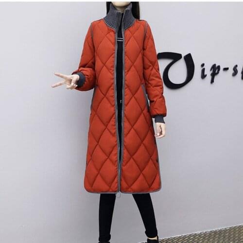 2021 New Fashion Slim X-Long Women Winter Jacket Cotton Padded Warm Thicken Ladies Plus Size Casual Coats Parkas Casaco Feminino