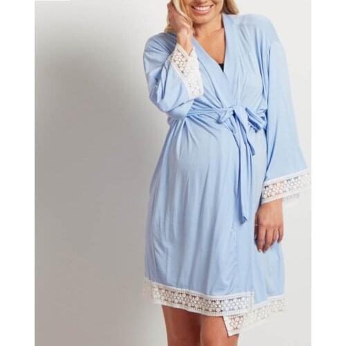 New style Three Quarter Sleeve pregnant nightdress Clothes nightgown for pregnant women Maternity Dresses