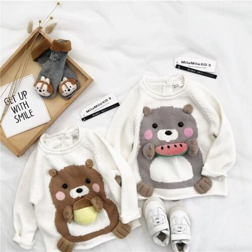 Tonytaobaby Autumn and Winter Clothes New Kids'and Babies' Lovely Sweaters Cotton Sweaters Baby Boy Clothes Girl Sweater