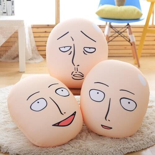 ONE PUNCH MAN Toys Saitama Plush Doll Pillow PUNCH-MAN Funny Cushion