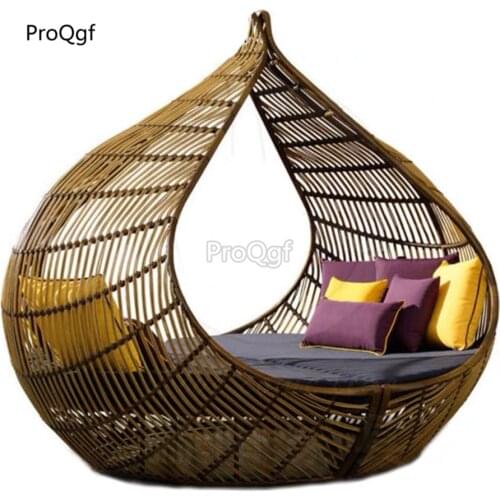 Prodgf 1 Set 200*200cm Outdoor Minshuku Rattan Bed